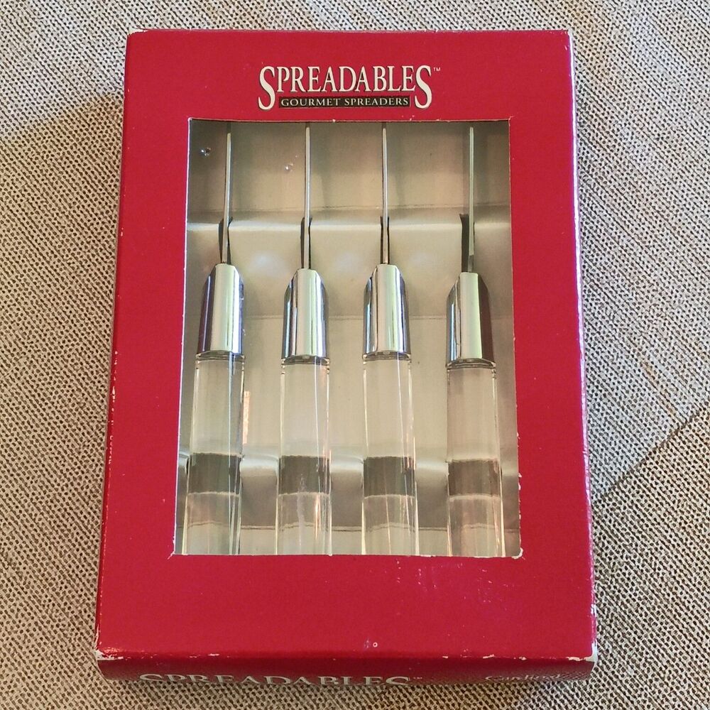 Spreadables Gourmet Spreaders Set of 4 Stainless Steel Cheese Spread Knives